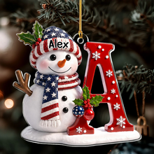 Load image into Gallery viewer, Personalized Snowman Acrylic Ornament Christmas Gift for Kids
