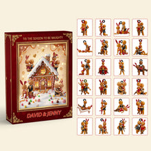 Load image into Gallery viewer, Tis the Season to Be Naughty - Gingerbread Couple Christmas Advent Calendar Blind Box Personalized Gifts Advent Calendar MagicInPrints