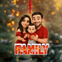 Load image into Gallery viewer, Capture Your Family's Joy: Family Cartoon Art Ornament - Personalized Photo Gift for Loved Ones Ornament PopCulturePrints