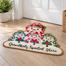 Load image into Gallery viewer, Personalized Snowman Shaped Doormat Gift for Grandma Christmas Decor