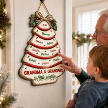 Load image into Gallery viewer, Personalized Wooden Sign for Grandma & Grandpa's Family Gift
