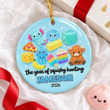 Load image into Gallery viewer, Personalized Pink Ceramic Ornament Custom Name Gift for Kids