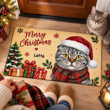 Load image into Gallery viewer, Personalized Watercolor Dog Doormat Christmas Gift for Dog Lovers