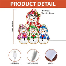 Load image into Gallery viewer, Personalized Snowman Family Acrylic Light Box for Grandma Christmas Gift