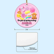 Load image into Gallery viewer, Personalized Pink Ceramic Ornament Custom Name Gift for Kids
