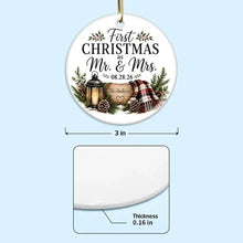 Load image into Gallery viewer, Personalized Ceramic Ornament First Christmas as Mr & Mrs Couple Gift