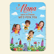 Load image into Gallery viewer, Personalized Nana Photo Blanket - Custom Gifts for Grandma Blanket PopCulturePrints