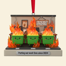 Load image into Gallery viewer, Putting out Work Fires Since 2024! - Personalized Christmas Ornament for Coworkers Ornament MagicInPrints