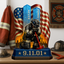 Load image into Gallery viewer, 911 Memorial Acrylic Plaque - A Heartfelt Tribute for Heroes Shaped Plaques MagicInPrints