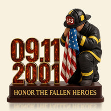 Load image into Gallery viewer, Honor the Fallen Heroes - Personalized Fallen Firefighter Plaque Shaped Plaques MagicInPrints