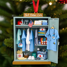 Load image into Gallery viewer, Best Nurse Ever: Personalized Festive Locker Christmas Ornament Ornament MagicInPrints