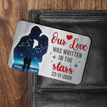 Load image into Gallery viewer, Custom Couple Aluminum Wallet Card - Our Love Was Written in the Stars Wallet Card PopCulturePrints
