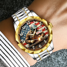 Load image into Gallery viewer, Crafted for the Creator: Personalized Stainless Steel Men's Watch for Welders - A Meaningful Gift Men's Watch MagicInPrints