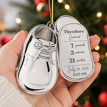 Load image into Gallery viewer, Personalized Baby Shoe Acrylic Ornament Gift for New Parents