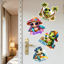 Load image into Gallery viewer, Personalized Acrylic Turtle Magnet Gift for Family Travelers