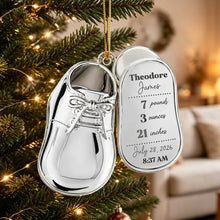 Load image into Gallery viewer, Personalized Baby Shoe Acrylic Ornament Gift for New Parents