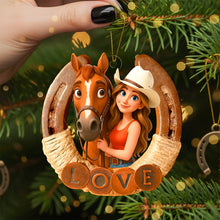Load image into Gallery viewer, Love Your Horse – Custom Photo Ornament for Horse Lovers Ornament PopCulturePrints