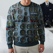 Load image into Gallery viewer, "Take Control of the Skies!" - Pilot Control Panel Ugly Sweater - Personalized Christmas Gift for Pilots Ugly Christmas Sweater MagicInPrints