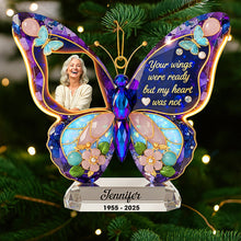 Load image into Gallery viewer, Your Wings Were Ready but My Heart Was Not - Memorial Christmas Ornament - Custom Photo Gift for Loved Ones Ornament MagicInPrints