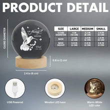 Load image into Gallery viewer, Personalized Hummingbird Globe Lamp Memorial Gift for Loved Ones