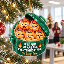 Load image into Gallery viewer, Personalized Funny Dumpster Fire Ornament Gift for Coworkers | Christmas Decor