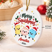 Load image into Gallery viewer, Personalized Ceramic Squishmas Ornament Custom Name Gift for Christmas