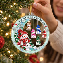 Load image into Gallery viewer, Personalized Acrylic Snowman Ornament Gift for Grandma