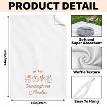 Load image into Gallery viewer, Personalized Kitchen Towel for Bakers with Sourdough Art Gift