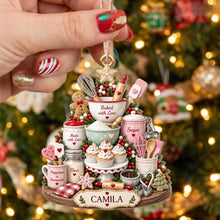 Load image into Gallery viewer, Personalized Wooden Ornament Baked with Love Gift for Home Cook