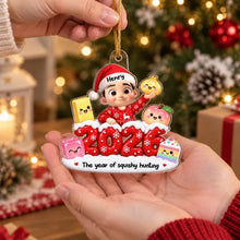 Load image into Gallery viewer, Personalized Acrylic Ornament Smiling Child Gift for Kids Christmas