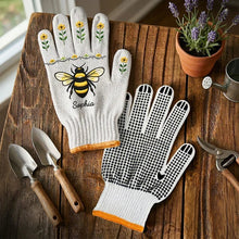Load image into Gallery viewer, Personalized Cotton Gardening Gloves with Bee Art Gift for Mom