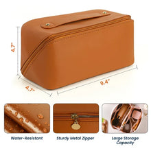 Load image into Gallery viewer, Personalized Blush Floral Leather Makeup Bag Gift for Mom