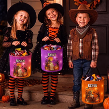 Load image into Gallery viewer, Personalized LED Light Up Halloween Basket for Kids