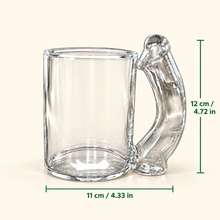Load image into Gallery viewer, Personalized Curved Handle Glass Mug Custom Gift for Friends