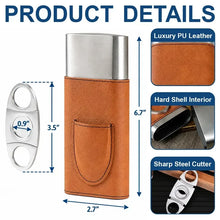 Load image into Gallery viewer, Personalized Leather Cigar Case with Engraving for Him Gift