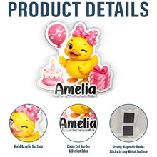 Load image into Gallery viewer, Personalized Acrylic Magnet Cute Duck Art Travel Gift Family