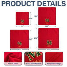 Load image into Gallery viewer, Personalized Cotton Napkin Custom Family Gift for Christmas Table