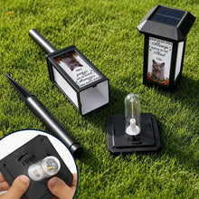 Load image into Gallery viewer, Personalized Solar Garden Stake Light Custom Dog Photo Memorial Gift for Pet Owners