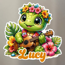 Load image into Gallery viewer, Personalized Acrylic Turtle Magnet Gift for Family Travelers