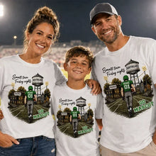 Load image into Gallery viewer, Personalized Classic Tee Green & Gold Football Gift for Mom