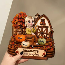 Load image into Gallery viewer, Personalized Wooden Plaque for Grandma with Pumpkins Gift