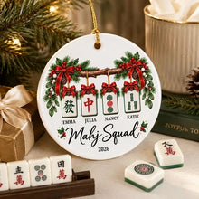 Load image into Gallery viewer, Personalized Ceramic Mahjong Ornament Custom Name Gift for Friends