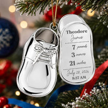 Load image into Gallery viewer, Personalized Baby Shoe Acrylic Ornament Gift for New Parents
