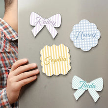 Load image into Gallery viewer, Personalized Acrylic Magnet Gift for Family with Bow Design