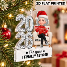 Load image into Gallery viewer, Personalized Acrylic Retirement Ornament Funny Gift for Coworker
