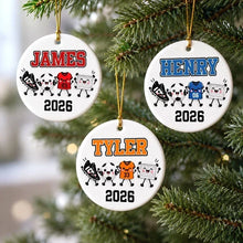 Load image into Gallery viewer, Personalized Ceramic Soccer Ornament Custom Name Christmas Gift for Players