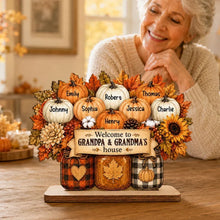 Load image into Gallery viewer, Personalized 2-Layer Wooden Plaque Family Gift for Grandma & Grandpa