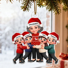 Load image into Gallery viewer, Personalized Acrylic Christmas Ornament for Grandma with Grandkids