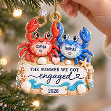 Load image into Gallery viewer, Personalized Acrylic Engagement Ornament for Couple Gift