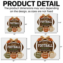 Load image into Gallery viewer, Personalized Football Season Shaped Yard Sign Family Gift